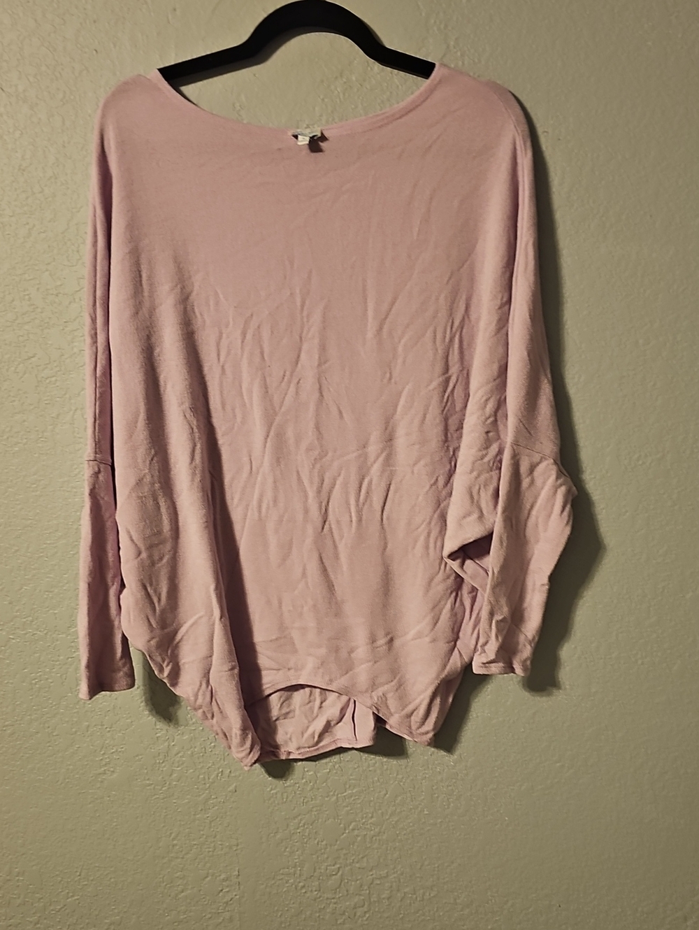 Blue Rain Pale Pink Oversized Boatneck Sweatshirt